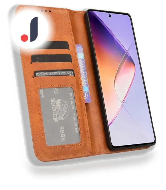 Leather Case Magnetic Closing Wallet Phone Cover — Flip Cases, Smartwatch 2025