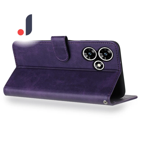 Leather Wallet Magnetic Clasp Smartphone Cover with Strap — Flip Cases, Smartwatch 2025