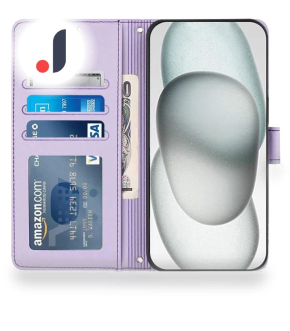 Leather Wallet Phone Cover with Strap — Basic Cases, Smartwatch 2025