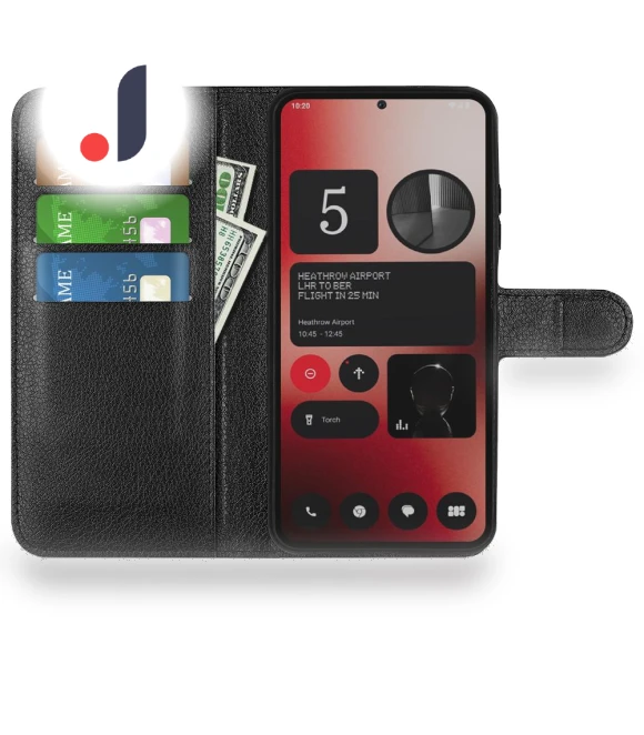 Litchi Texture Leather Folio Stand Card Holder Phone Cover — Phone Accessories, Smartwatch 2025