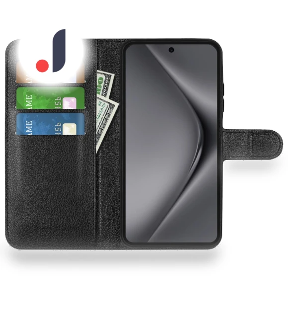 Litchi Texture Leather Stand Flip Cover — Phone Accessories, Smartwatch 2025