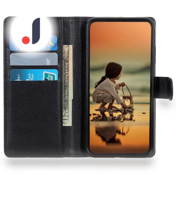 Litchi Texture PU Leather Folio Flip Case Wallet Viewing Stand Phone Cover — Phone Accessories, Smartwatch 2025