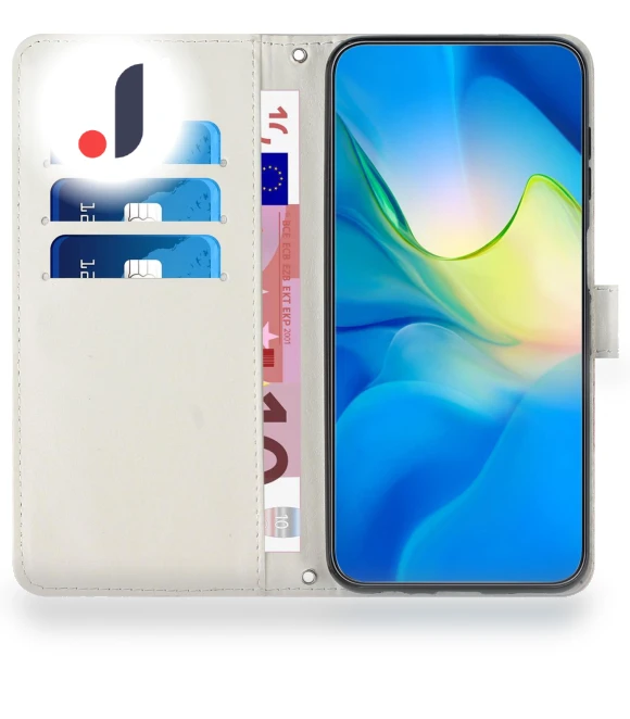 Marble Pattern Printing Leather Case Stand Wallet Phone Cover — Phone Accessories, Smartwatch 2025