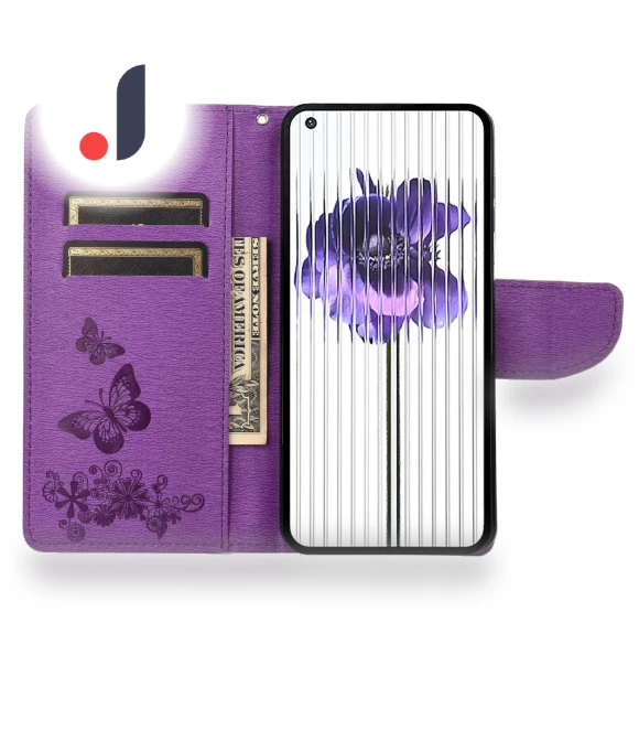 PU Leather Butterflies Flower Pattern Imprinting Phone Cover — Basic Cases, Smartwatch 2025