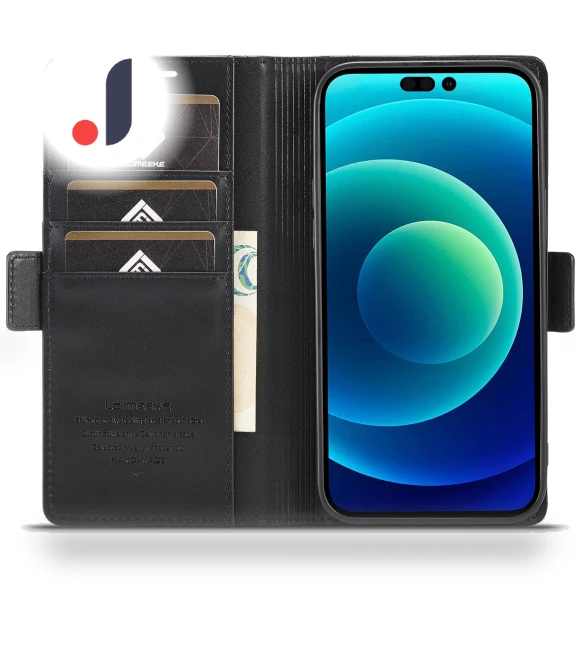 PU Leather Cover Stand Wallet with Double Magnetic Clasps Phone Case — Phone Accessories, Smartwatch 2025
