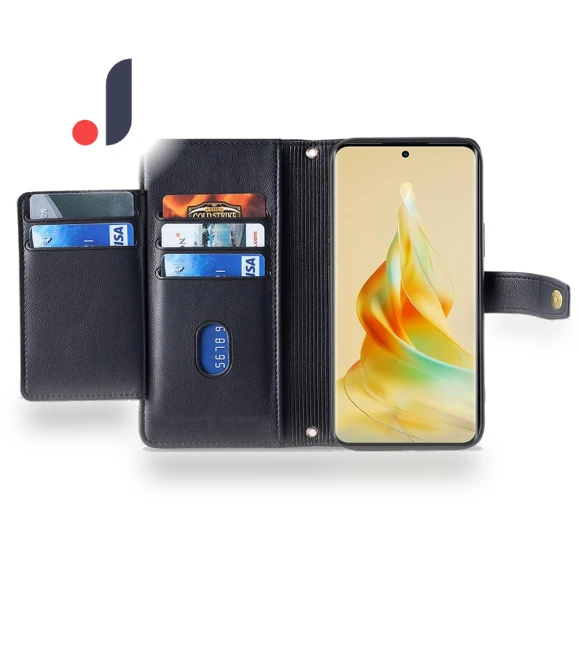 Scratch Proof PU Leather+TPU Phone Cover Stand Wallet Case with Zipper Pocket — Phone Accessories, Smartwatch 2025