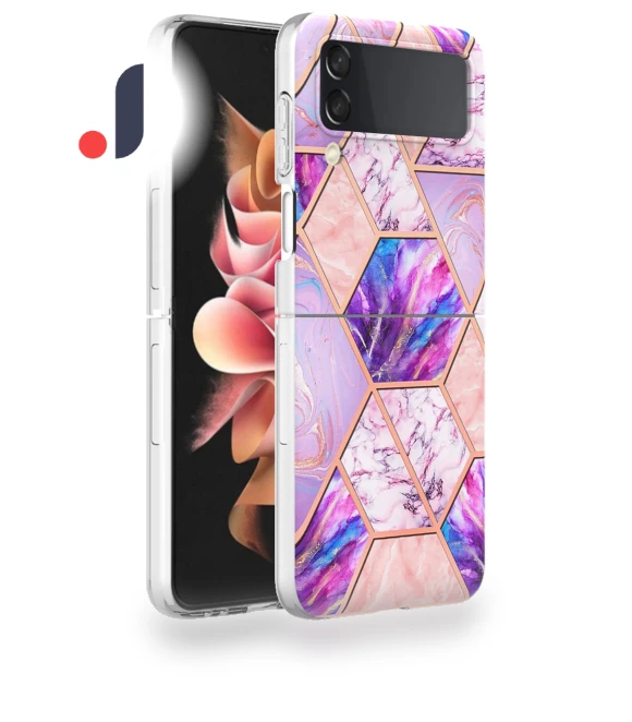 Splicing IMD Marble Pattern Electroplated TPU Back Cover — Flip Cases, Smartwatch 2025