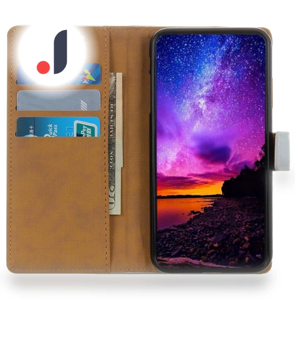 Textured PU Leather Wallet Cover Anti-fall Flip Stand Phone Case — Basic Cases, Smartwatch 2025