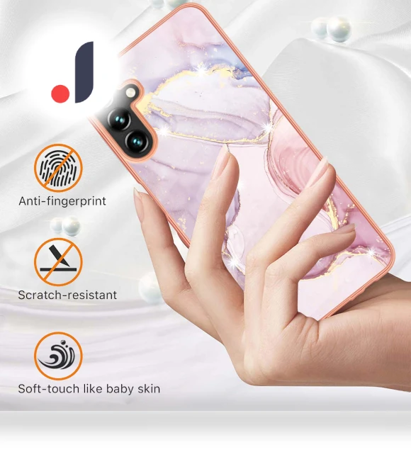 TPU Case with IMD Marble Pattern Electroplated Back Cover — Bumpers, Smartwatch 2025