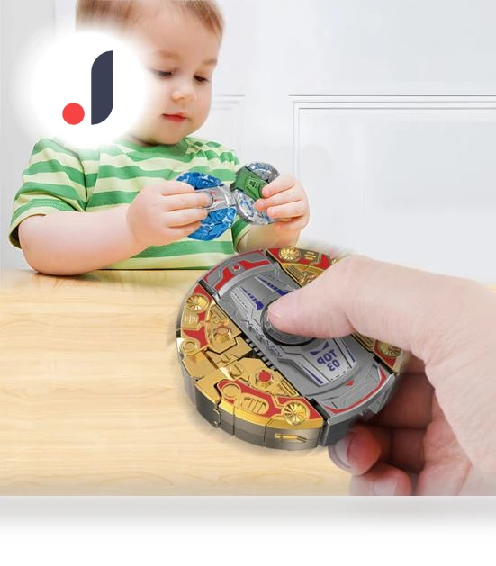 Transformable Robot Dinosaur Spinner — Stress Relievers, Safety toy