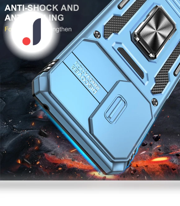 Armor Series Drop-proof Phone Case with Kickstand and Slide Camera Lid — Basic Cases, Smartwatch 2025
