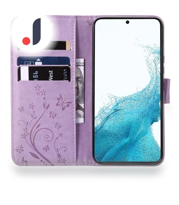 Butterfly Flower Imprinted Wallet Phone Case — Bumpers, Smartwatch 2025