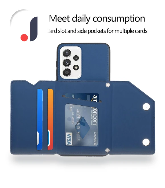Card Holder Kickstand Phone Back Cover with Shoulder Strap — Back Covers, Smartwatch 2025