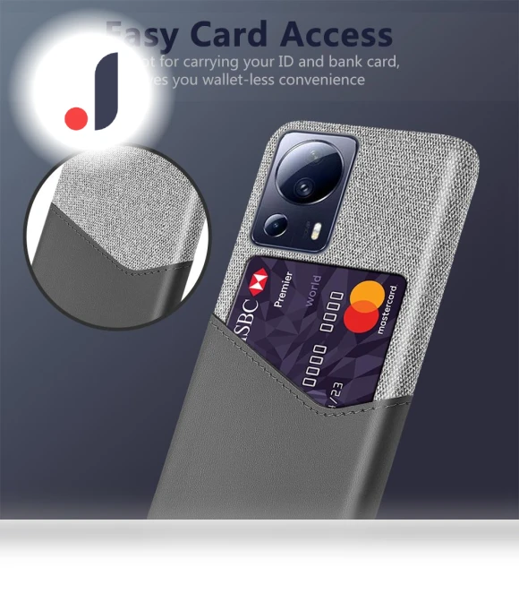 Cloth Texture Phone Case with Card Slot — Phone Accessories, Smartwatch 2025