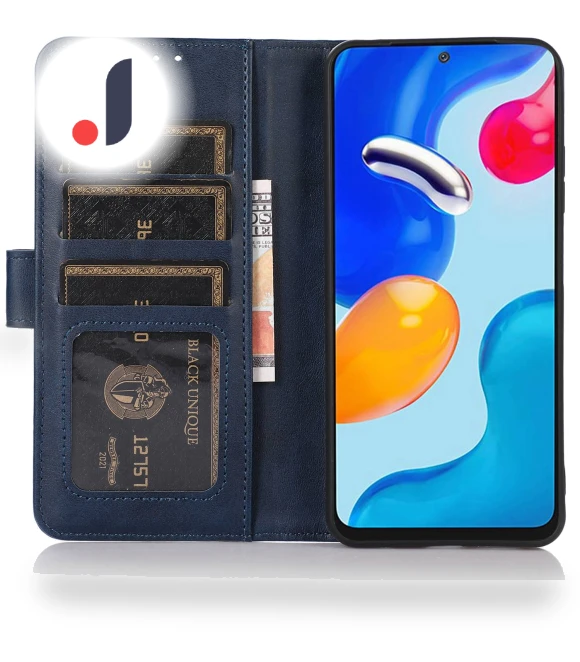 Cowhide Texture Leather Wallet Phone Cover — Phone Accessories, Smartwatch 2025