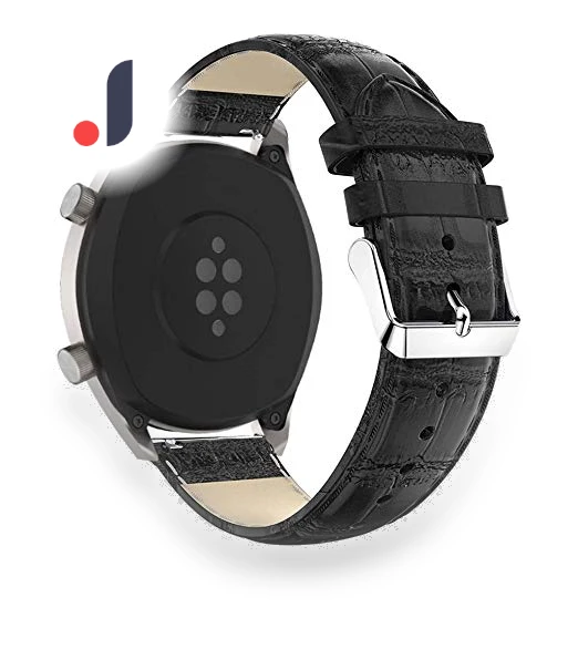 Crocodile Texture Genuine Leather Watch Strap — Bands, Smartwatch 2025