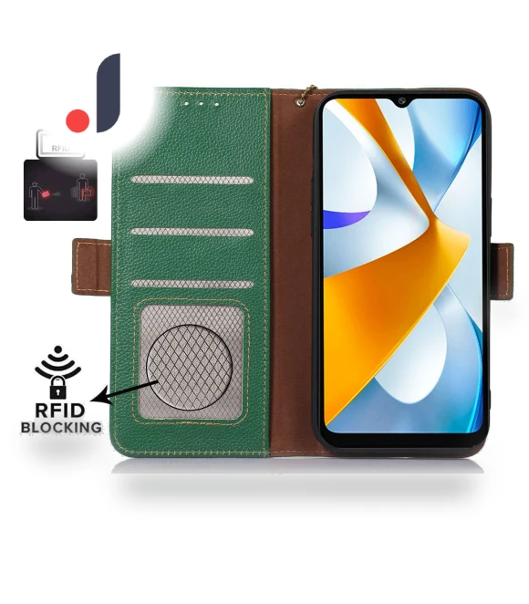 Genuine Leather Phone Case with RFID Blocking and Phone Stand — Basic Cases, Smartwatch 2025