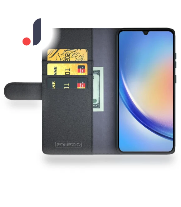 Genuine Split Leather Phone Cover with Wallet Stand — Phone Accessories, Smartwatch 2025
