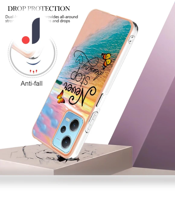 IMD Marble Flower Pattern TPU Back Cover — Mobiles, Smartwatch 2025