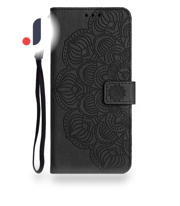 Imprinted Mandala Flower Drop-proof Phone Cover Wallet Stand — Phone Accessories, Smartwatch 2025