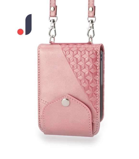 Imprinted Rhombus Pattern Calf Texture PU Leather Case with Card Holder and Stand — Flip Cases, Smartwatch 2025
