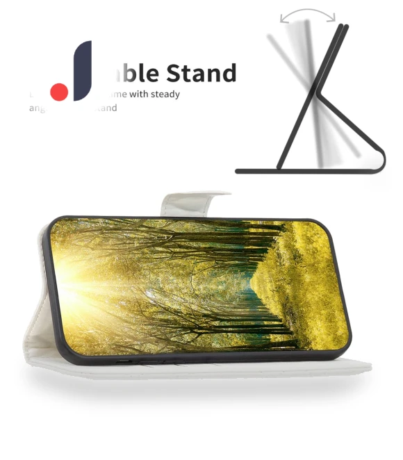 Imprinted Rhombus Pattern Phone Wallet Stand Case — Fitness Bands, Smartwatch 2025