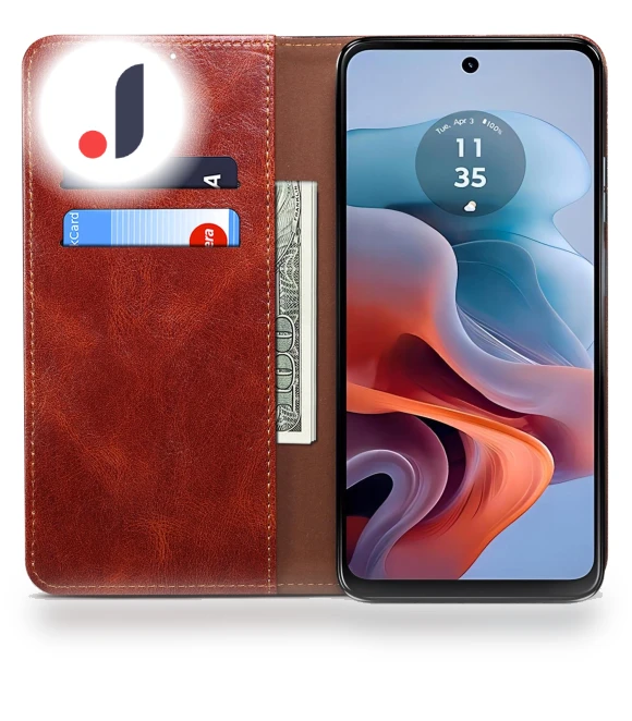 Leather Stand Magnetic Closing Phone Wallet Cover — Flip Cases, Smartwatch 2025