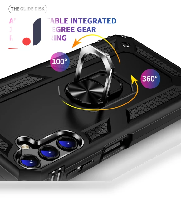 Military Grade Shockproof Phone Case with Ring Kickstand — Bumpers, Smartwatch 2025