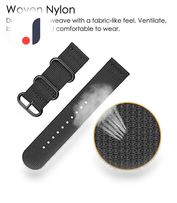 Nylon Watch Band Three Loops Adjustable Strap — Bands, Smartwatch 2025