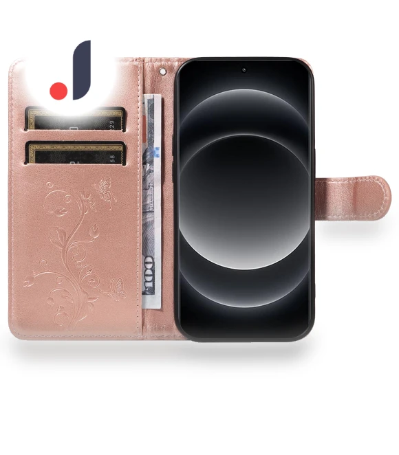 PU Leather Cases Flower Pattern Wallet Stand Phone Cover with Strap — Phone Accessories, Smartwatch 2025