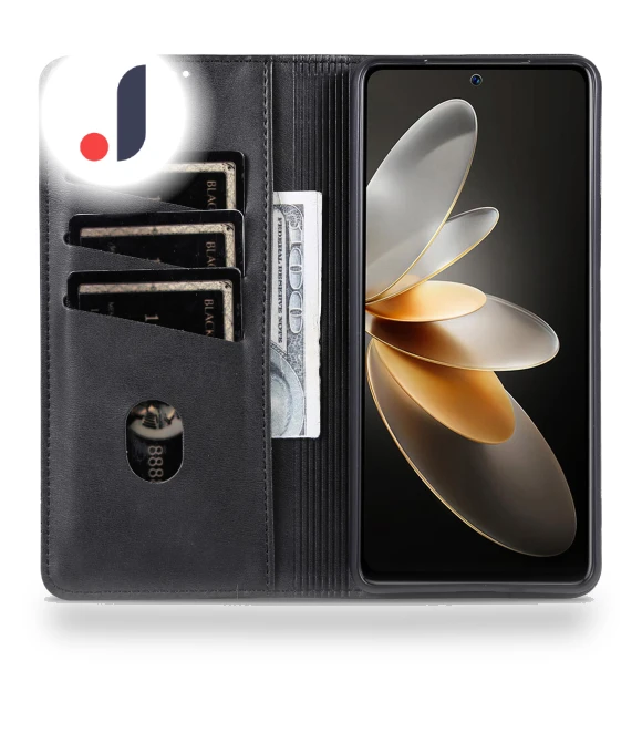 PU Leather Folio Wallet Magnetic Auto-absorbed Phone Cover — Battery Charger Cases, Smartwatch 2025