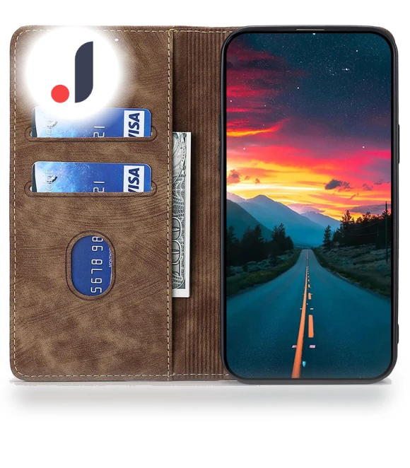 RFID Blocking PU Leather Wallet Stand Phone Cover — Flip Cases, Smartwatch 2025
