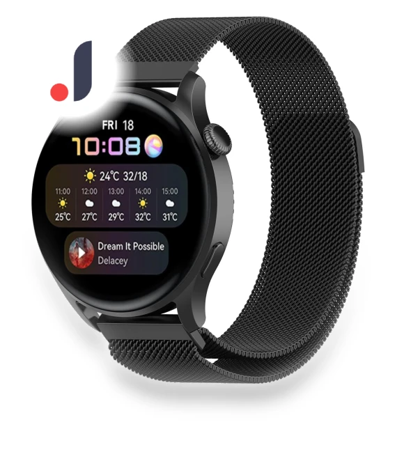 Stainless Steel Adjustable Buckle Milanese Watch Strap — Bands, Smartwatch 2025