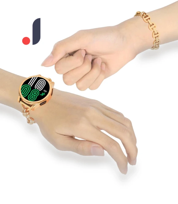 Stainless Steel Threaded Design Watch Strap — Bands, Smartwatch 2025