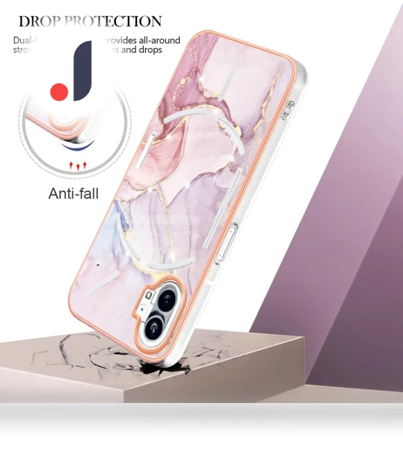 TPU Case with IMD Marble Pattern Electroplated Back Cover — Basic Cases, Smartwatch 2025