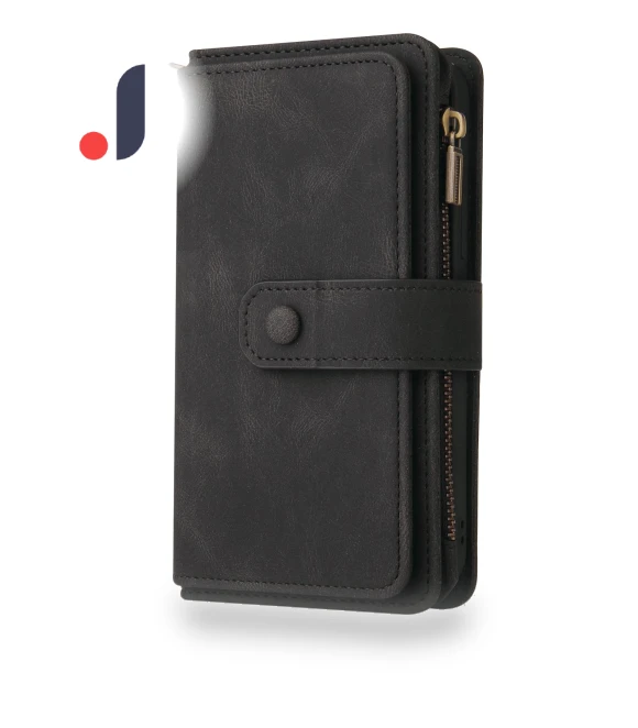 Zipper Wallet Case with 15 Card Slots and Strap — Bumpers, Smartwatch 2025