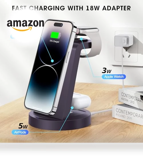 3 in 1 Wireless Charging Station — Chargers, SHEN ZHEN GTL TECHNOLOGY CO .,LTD