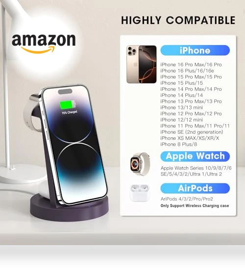 3 in 1 Wireless Charging Station — Chargers, SHEN ZHEN GTL TECHNOLOGY CO .,LTD