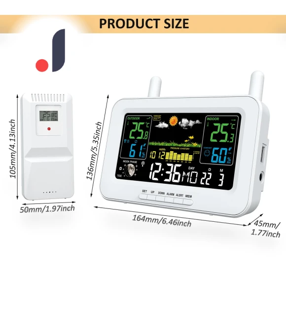 Color Screen Smart Weather Station — Home Climate Control, AVE
