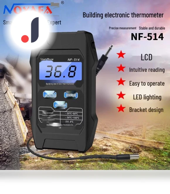 Embedded Electronic Thermometer for Concrete Temperature Measurement — Thermal Measurement Tools, Discount Domain