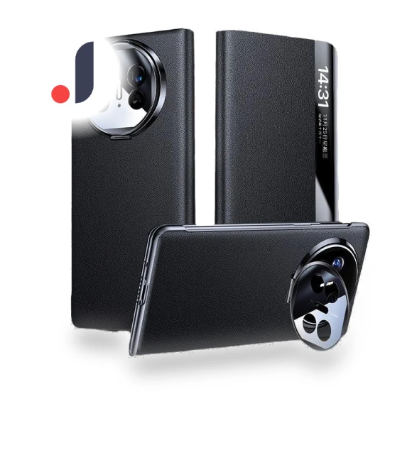 Leather Mobile Phone Case with Lens Bracket — Phone Accessories, Huawei