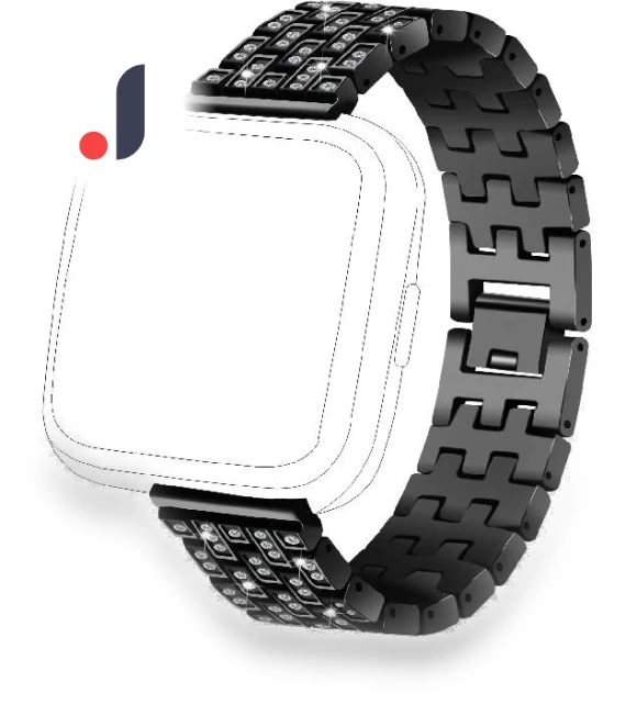 Rhinestone Metal Bling Smart Watch Band — Bands, FitTurn