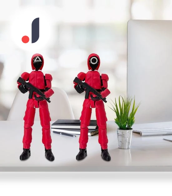 3D Printed Robot Figure with Accessories — Collectible Statues, Sports Accessory
