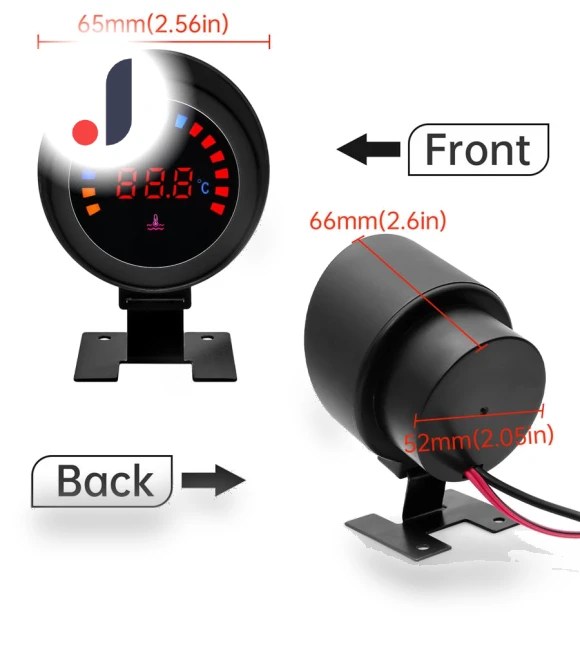 Digital LCD Water Temperature Gauge Meter with Sensor — Water & Oil Temperature, PHYUN-autoparts