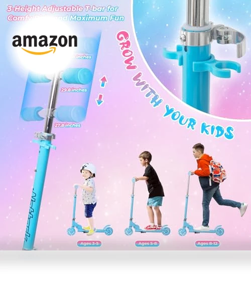 Scooter for Kids with Light up Wheels — Push Scooters, Nattork