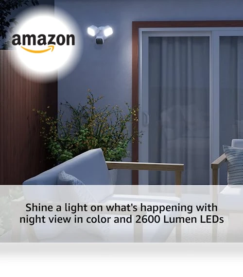 Wired Floodlight Camera — Outdoor Security & Flood Lighting, Blink