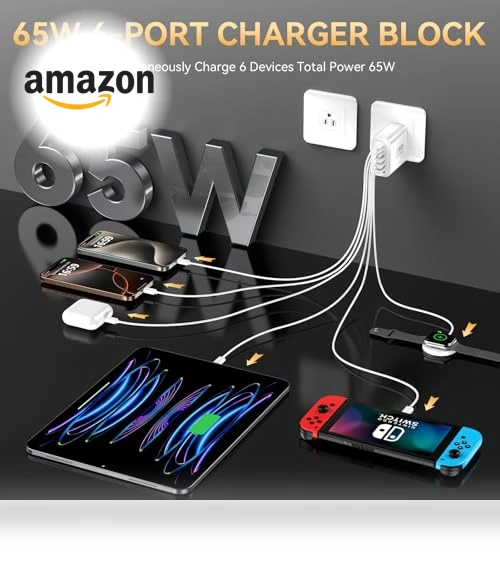 65W 6-Port USB C Fast Charging Block — Chargers, Shenzhen Xihuida Electronics Co., Ltd.