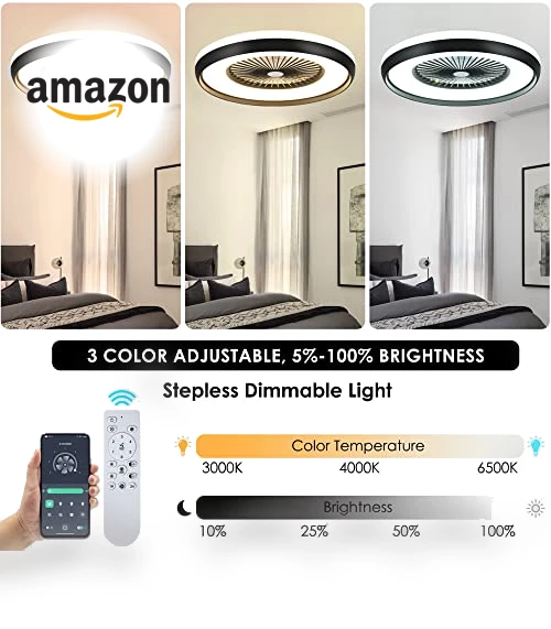 Bladeless Ceiling Fan with Light — Ceiling Fans & Accessories, HUMHOLD