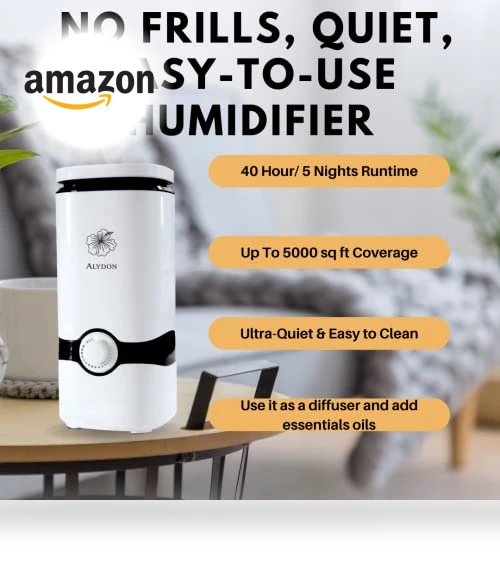 Cool Mist Humidifier with Essential Oil Diffuser — Air Moisturizers, Alydon