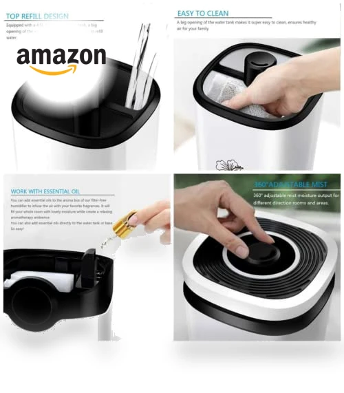 Cool Mist Humidifier with Essential Oil Diffuser — Air Moisturizers, Alydon